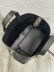 Dior Medium Toujours Bag Black Calfskin 28.5x21.5x17cm - 5