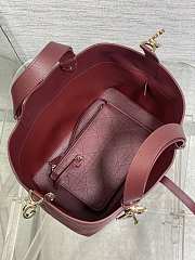 Dior Medium Toujours Burgundy Black Calfskin 28.5x21.5x17cm - 5