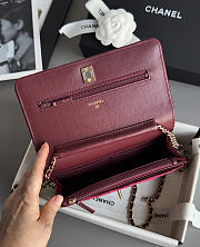 Chanel Pearl Crush Velvet Wallet on Chain 20x12cm - 4