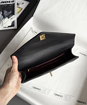 Chanel Pouch Bag Black Lambskin 25x13x6.5cm - 5