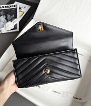 Chanel Pouch Bag Black Lambskin 25x13x6.5cm - 2