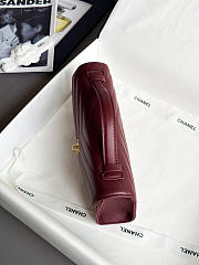 Chanel Pouch Bag Burgundy Lambskin 25x13x6.5cm - 3