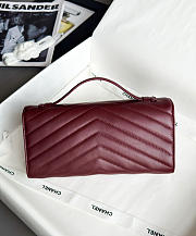 Chanel Pouch Bag Burgundy Lambskin 25x13x6.5cm - 2