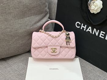 Chanel Top Handle Pink Lambskin 20cm