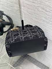 Dior Toujours Bag Black Tweed 23x15x15cm - 5