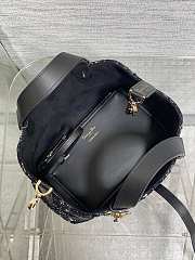 Dior Toujours Bag Black Tweed 23x15x15cm - 4