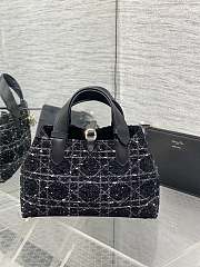 Dior Toujours Bag Black Tweed 23x15x15cm - 2