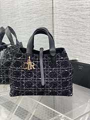 Dior Toujours Bag Black Tweed 28.5x19x21cm - 1