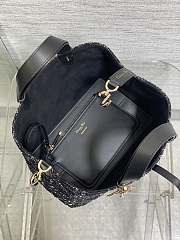Dior Toujours Bag Black Tweed 28.5x19x21cm - 5