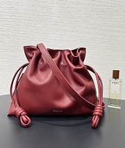 Loewe medium red leather flamenco clutch bag 30x24.5x10cm - 1