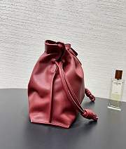 Loewe medium red leather flamenco clutch bag 30x24.5x10cm - 3