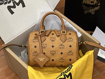 MCM Ella Boston Bag in Visetos 22x12x14.5cm