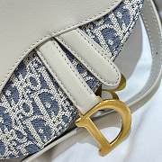 Dior Mini Saddle White Blue 20x14x6cm - 5