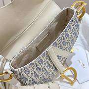 Dior Mini Saddle White Blue 20x14x6cm - 3