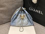 Chanel Mini 25 Handbag Denim Blue 22x20x12.5cm - 1
