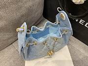 Chanel Mini 25 Handbag Denim Blue 22x20x12.5cm - 4