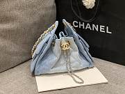 Chanel Mini 25 Handbag Denim Blue 22x20x12.5cm - 2