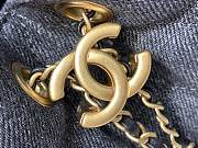 Chanel Mini 25 Handbag Denim Black 22x20x12.5cm - 5