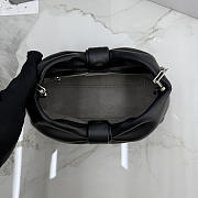 Dior Small Bow Bag Black Lambskin Silver 26x16x10cm - 5