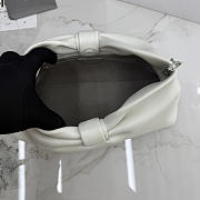 Dior Small Bow Bag White Lambskin Silver 26x16x10cm - 5