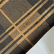 Loewe Medium Flamenco tartan suede Brown 30x10.5x20cm - 2