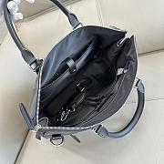 Burberry Black/Smoke Check Coated Canvas Laptop Bag 37x9x27cm - 3