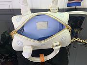 Louis Vuitton Speedy Bandoulière 20 White Blue 20.5x13.5x12cm - 3