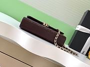 Chanel Top Handle Burgundy Caviar 18x10x4.5cm - 5