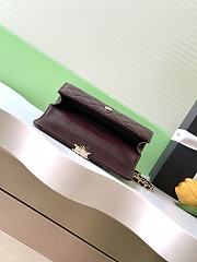 Chanel Top Handle Burgundy Caviar 18x10x4.5cm - 2