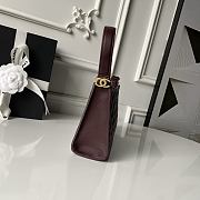 Chanel 26X Hobo Bag in Burgundy 22cm - 5