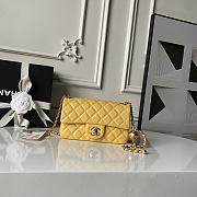 Chanel Flap Bag Yellow Lambskin Bell 20cm  - 1