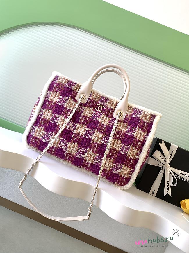 Chanel Tote Bag Tweed 39.5x27.5x16cm - 1