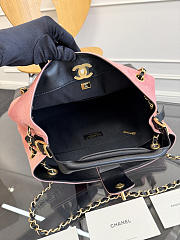 Chanel Suede Black & Pink Tote - 36x11.5x32cm - 2