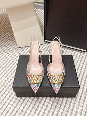 Valentino VLogo Sequined Slingback Pumps 8cm - 2