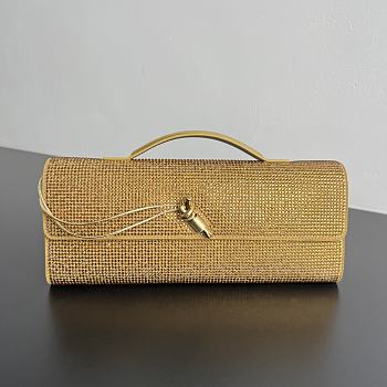 Bottega Veneta Andiamo Clutch Crystal Gold 31x13x3cm