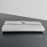 Bottega Veneta Andiamo Clutch Crystal Silver 31x13x3cm - 5