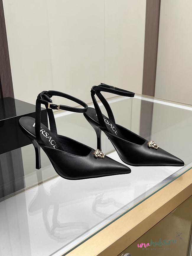 Versace Medusa Black Slingback Pumps 10.5cm - 1