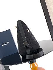 Dior Trek Zipped Sling Bag Black Oblique Nylon 39x21x7cm - 4