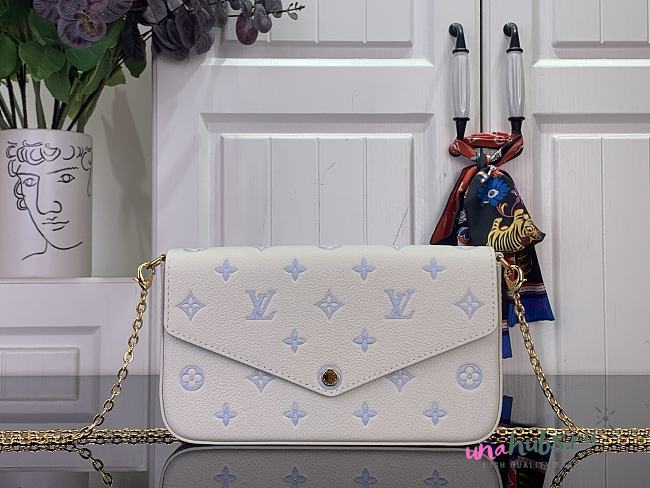 Louis Vuitton Pochette Félicie White Blue 21x12x3cm - 1