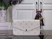 Louis Vuitton Pochette Félicie White Blue 21x12x3cm - 1
