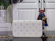 Louis Vuitton Pochette Félicie White Blue 21x12x3cm - 3
