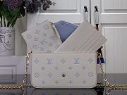 Louis Vuitton Pochette Félicie White Blue 21x12x3cm - 2