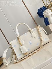Louis Vuitton OnTheGo East West White Blue 25x13x10cm - 1