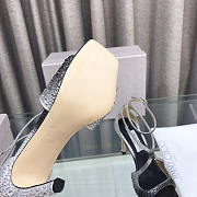 Jimmy Choo Azia 95 Sandal Anthracite Glitter Fabric With Crystal - 3
