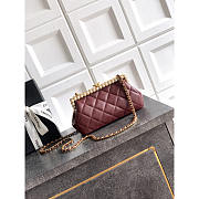 Chanel Clutch Burgundy Lambskin 20x10x7cm - 2