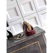 Chanel Clutch Burgundy Lambskin 20x10x7cm - 3