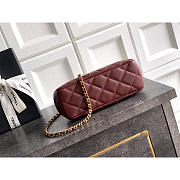 Chanel Clutch Burgundy Lambskin 20x10x7cm - 5