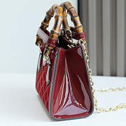 Gucci Diana Crystals Small Tote Bag Red Velvet 20x16x10cm - 3