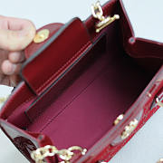 Gucci Diana Crystals Small Tote Bag Red Velvet 20x16x10cm - 4