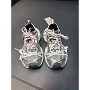 Balenciaga 3xl Split Logo Sneaker In White/Grey/Red - 4